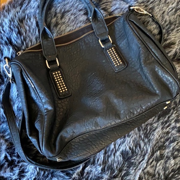Black Studded Crossbody Handbag - Picture 3 of 5
